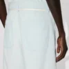 Pantaloni corti dritti in chambray stone bleach Pantaloni corti dritti in chambray stone bleach