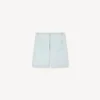 Pantaloni corti dritti in chambray stone bleach Pantaloni corti dritti in chambray stone bleach