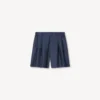 Pantaloni corti sartoriali in lana vergine e seta Pantaloni corti sartoriali in lana vergine e seta