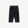 Pantaloni cropped sartoriali a pieghe in lana vergine e seta Pantaloni cropped sartoriali a pieghe in lana vergine e seta