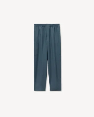 Pantaloni da jogging cargo in viscosa e lana