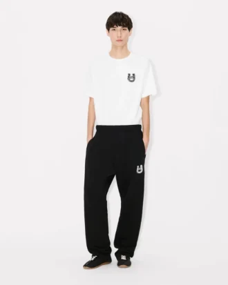 Pantaloni da jogging dritti in cotone con ricamo “Lunar New Year” Pantaloni da jogging dritti in cotone con ricamo “Lunar New Year”