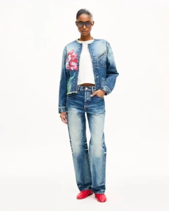 Pantaloni dritti “Kenzo Tulip” in denim giapponese