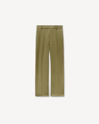 Pantaloni dritti sartoriali in lana vergine