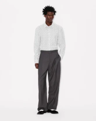 Pantaloni dritti sartoriali Kenzo Weave’ in jacquard di lana