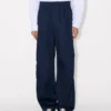Pantaloni elasticizzati in cotone a spina di pesce Pantaloni elasticizzati in cotone a spina di pesce