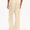 Pantaloni elasticizzati in cotone a spina di pesce Pantaloni elasticizzati in cotone a spina di pesce