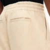 Pantaloni elasticizzati in cotone a spina di pesce Pantaloni elasticizzati in cotone a spina di pesce