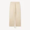 Pantaloni elasticizzati in cotone a spina di pesce Pantaloni elasticizzati in cotone a spina di pesce