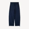 Pantaloni elasticizzati in cotone a spina di pesce Pantaloni elasticizzati in cotone a spina di pesce