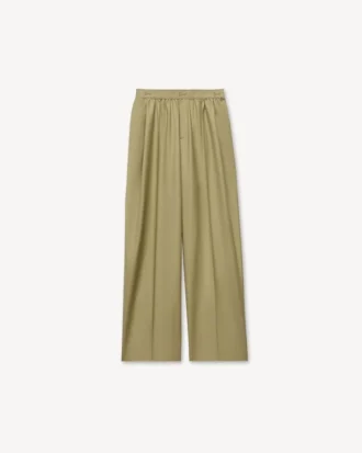 Pantaloni elasticizzati in lana vergine