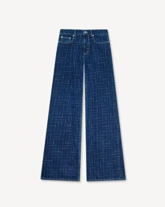 Pantaloni larghi “Ayame” in denim giapponese di Kenzo Weave Pantaloni larghi “Ayame” in denim giapponese di Kenzo Weave