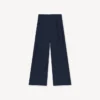 Pantaloni sartoriali a gamba larga in lana vergine Pantaloni sartoriali a gamba larga in lana vergine