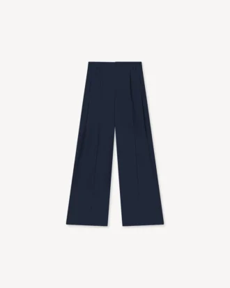 Pantaloni sartoriali a gamba larga in lana vergine Pantaloni sartoriali a gamba larga in lana vergine