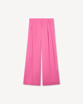 Pantaloni sartoriali a gamba larga in lana vergine Pantaloni sartoriali a gamba larga in lana vergine