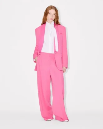 Pantaloni sartoriali a gamba larga in lana vergine Pantaloni sartoriali a gamba larga in lana vergine