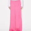 Pantaloni sartoriali a gamba larga in lana vergine Pantaloni sartoriali a gamba larga in lana vergine