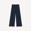 Pantaloni sartoriali a gamba larga in lana vergine Pantaloni sartoriali a gamba larga in lana vergine