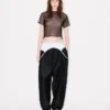 Pantaloni sartoriali a pieghe in lana vergine e seta Pantaloni sartoriali a pieghe in lana vergine e seta