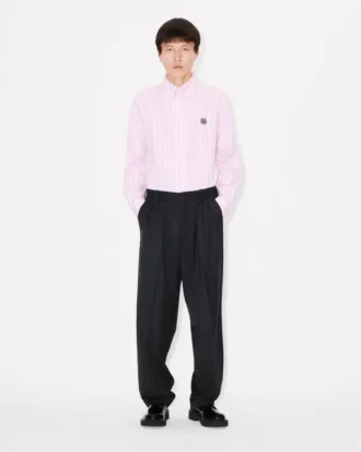 Pantaloni sartoriali a pieghe “Kenzo Weave” in jacquard di lana