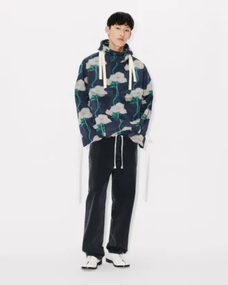 Parka militare “Kenzo Archive Rose” in taffetà tecnico