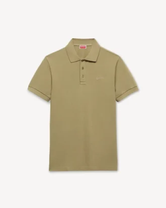 Polo slim in cotone con ricamo “Kenzo Signature”