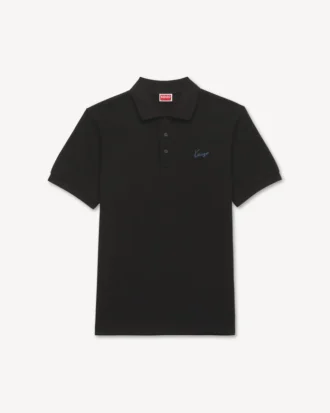 Polo slim in cotone con ricamo “Kenzo Signature”