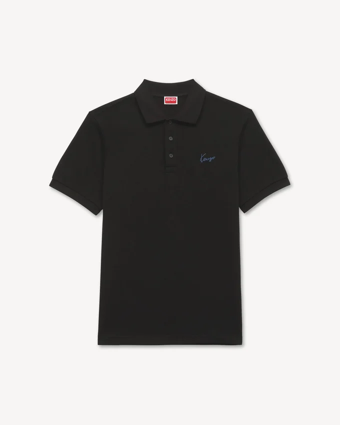 Polo slim in cotone con ricamo “Kenzo Signature” Polo slim in cotone con ricamo “Kenzo Signature”