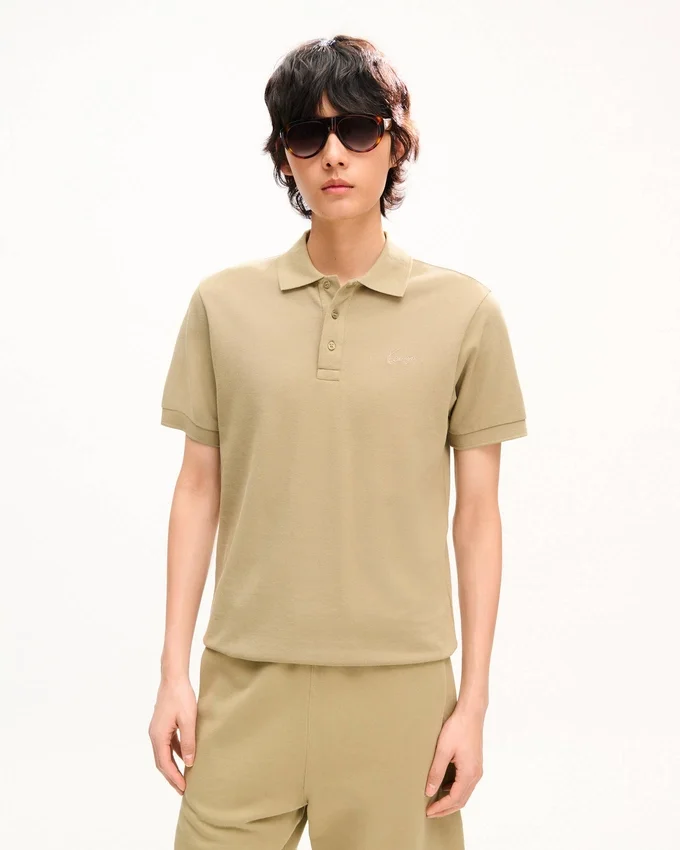 Polo slim in cotone con ricamo “Kenzo Signature” Polo slim in cotone con ricamo “Kenzo Signature”