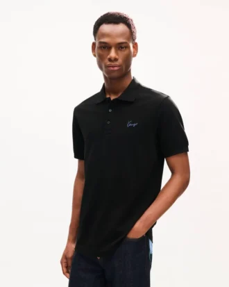 Polo slim in cotone con ricamo “Kenzo Signature”