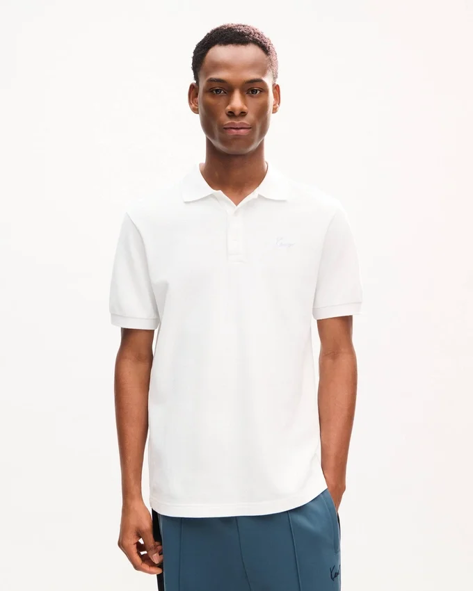 Polo slim in cotone con ricamo “Kenzo Signature” Polo slim in cotone con ricamo “Kenzo Signature”