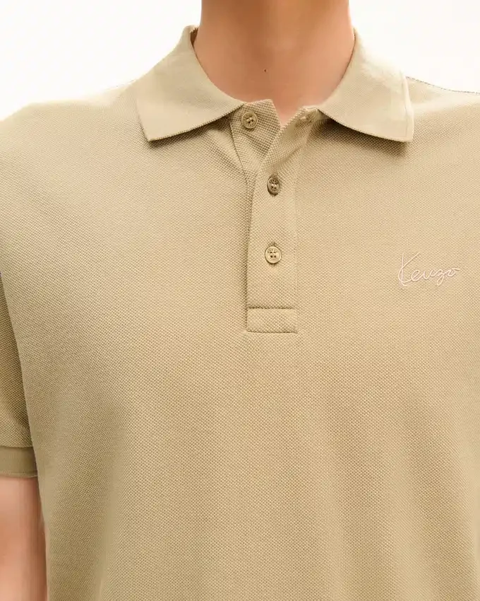 Polo slim in cotone con ricamo “Kenzo Signature” Polo slim in cotone con ricamo “Kenzo Signature”