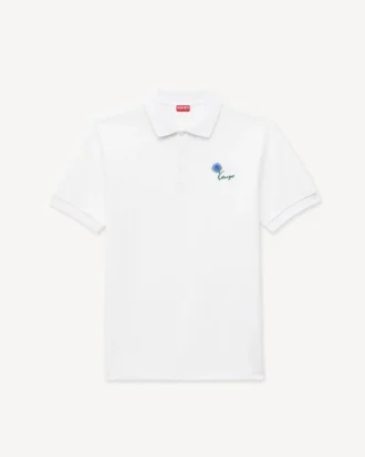 Polo slim ricamata “Kenzo Tulip” in cotone