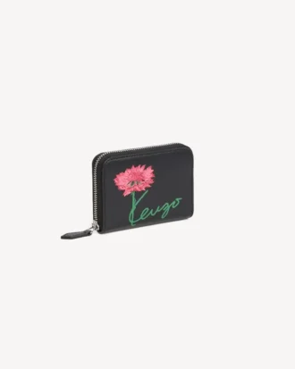 Portafoglio con cerniera “Kenzo Tulip” in pelle