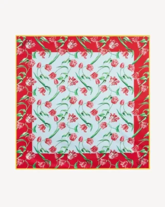 Quadrato ‘Kenzo Tulip’ in seta