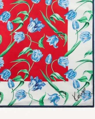Quadrato ‘Kenzo Tulip’ in seta