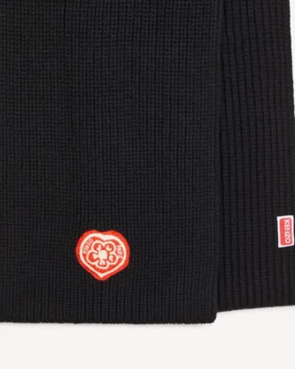 Sciarpa ricamata “Kenzo Boke Heart” in lana e cotone