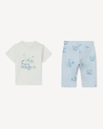 Set composto da T-shirt e pantaloni in cotone