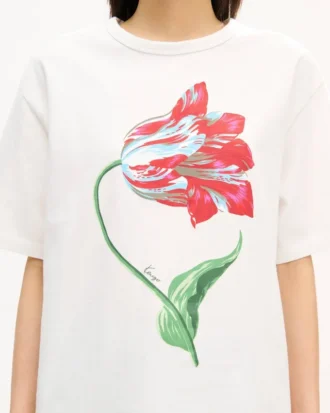 T-shirt ampia “Kenzo Tulip” in cotone
