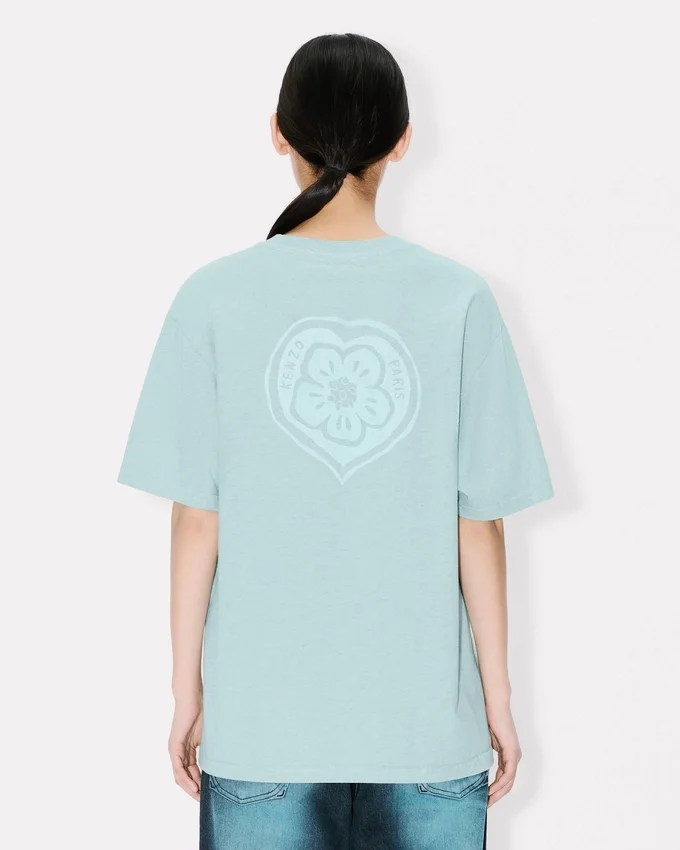 T-shirt ampia ricamata ‘Kenzo Boke Heart’ in cotone T-shirt ampia ricamata ‘Kenzo Boke Heart’ in cotone