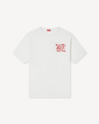 T-shirt con ricamo “Kenzo Cartoon” in cotone