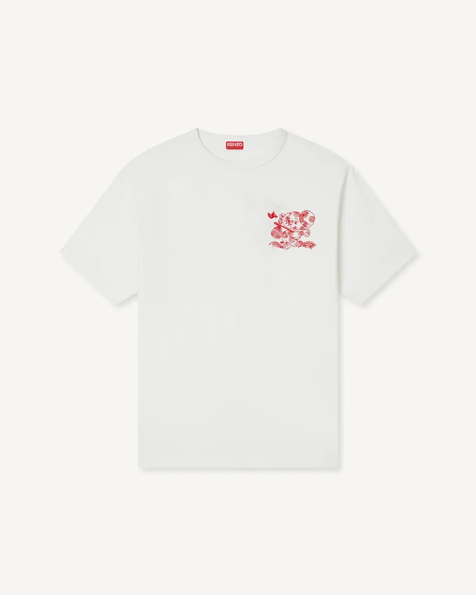 T-shirt con ricamo “Kenzo Cartoon” in cotone T-shirt con ricamo “Kenzo Cartoon” in cotone