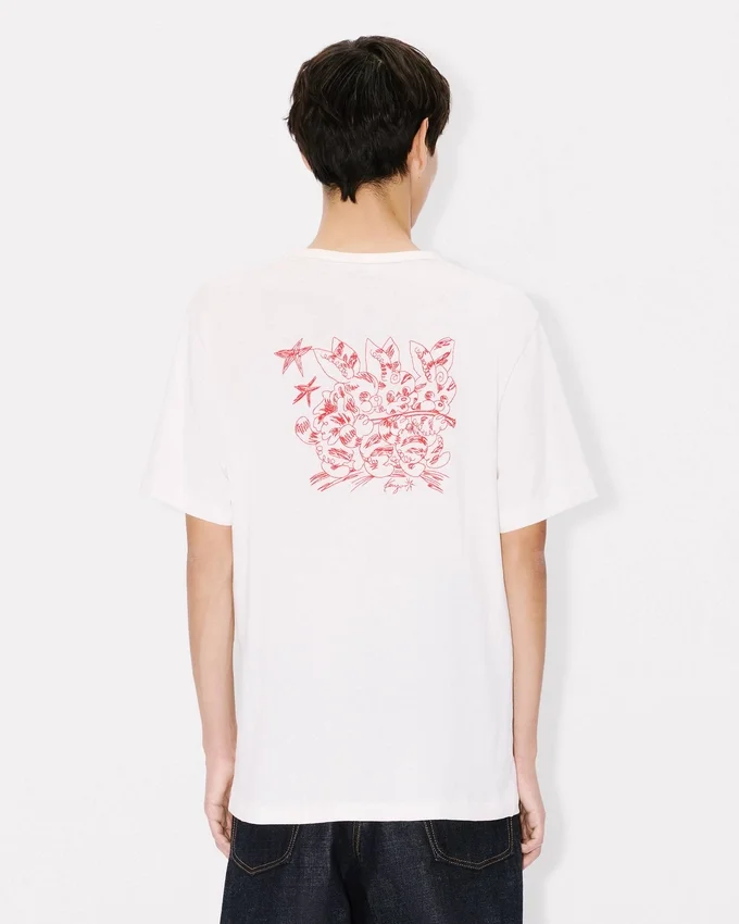 T-shirt con ricamo “Kenzo Cartoon” in cotone T-shirt con ricamo “Kenzo Cartoon” in cotone