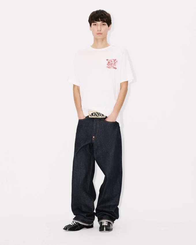 T-shirt con ricamo “Kenzo Cartoon” in cotone T-shirt con ricamo “Kenzo Cartoon” in cotone