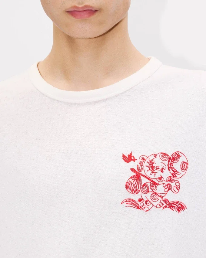 T-shirt con ricamo “Kenzo Cartoon” in cotone T-shirt con ricamo “Kenzo Cartoon” in cotone