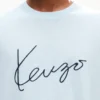 T-shirt con ricamo “Kenzo Signature” in lana merino T-shirt con ricamo “Kenzo Signature” in lana merino