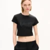 T-shirt corta ricamata “Kenzo Signature” in cotone T-shirt corta ricamata “Kenzo Signature” in cotone