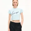 T-shirt corta ricamata “Kenzo Signature” in cotone T-shirt corta ricamata “Kenzo Signature” in cotone