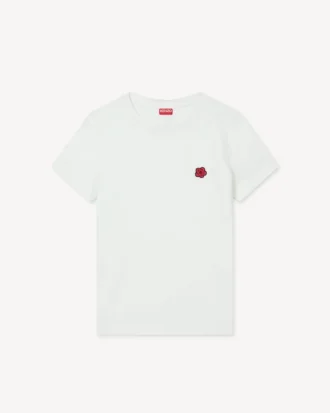 T-shirt in cotone con ricamo “Boke Flower”