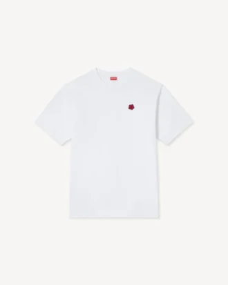T-shirt in cotone con ricamo “Boke Flower”